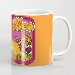 Leo Coffee Mug | Typography, Curated, Leo, Psychedelic, Vector, Illustration, Lion, August, Starsign, Graphicdesign 