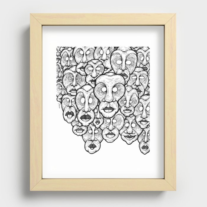 Face Space Recessed Framed Print