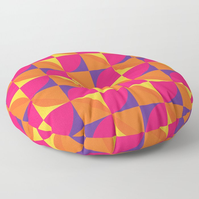 Retro - pattern, 70s, print Floor Pillow