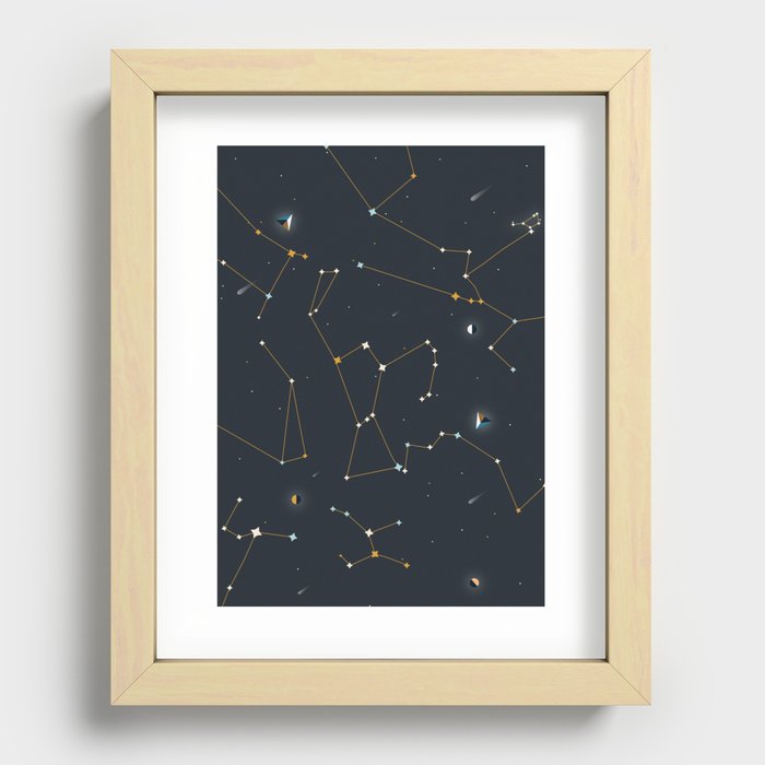 Orion and the Pleiades Recessed Framed Print