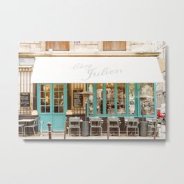 Chez Julien Metal Print | Color, Architecture, Travel, Pariscafe, Street, Urban, Parisphotograph, Pariscafeprint, Photo, Parisprint 