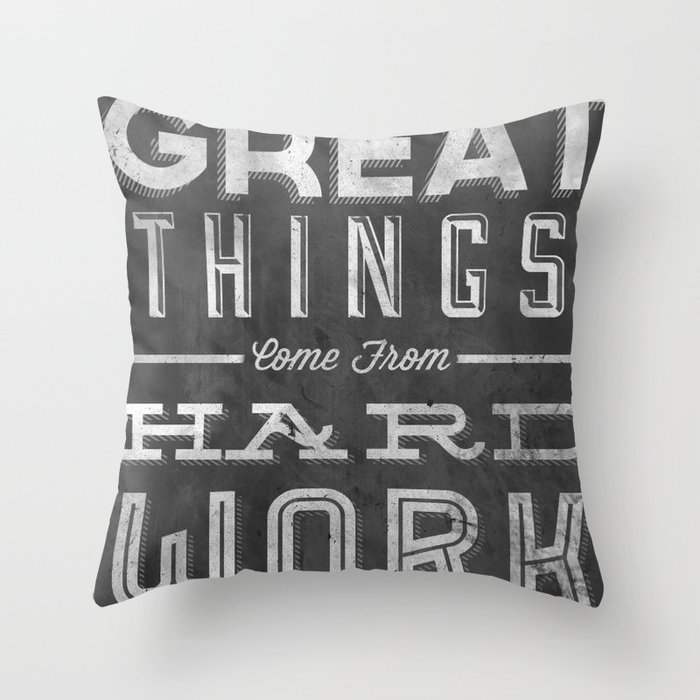 Great Things in Chalk Throw Pillow