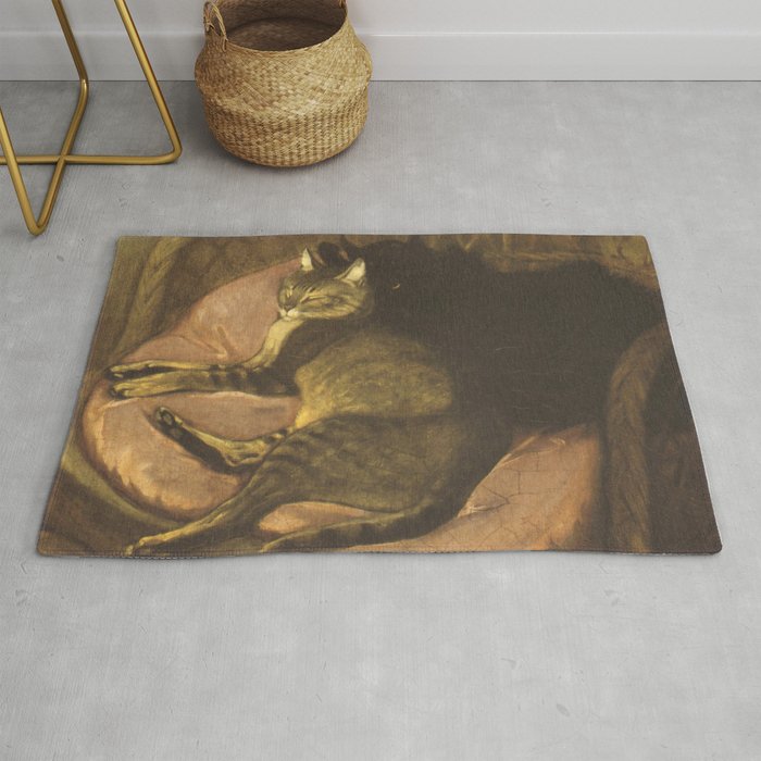 Theophile Steinlen Chat Allonge Sur Le Sofa Rug By Alexandra Arts Society6
