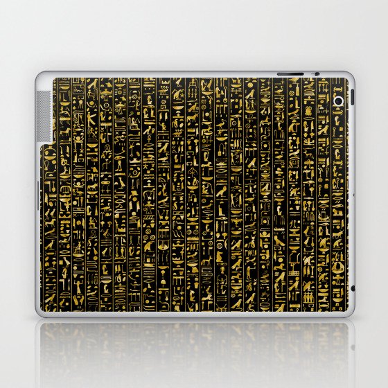 Hieroglyphics GOLD Laptop & iPad Skin