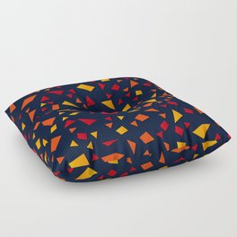 Red & Yellow Color Geometric Design Floor Pillow