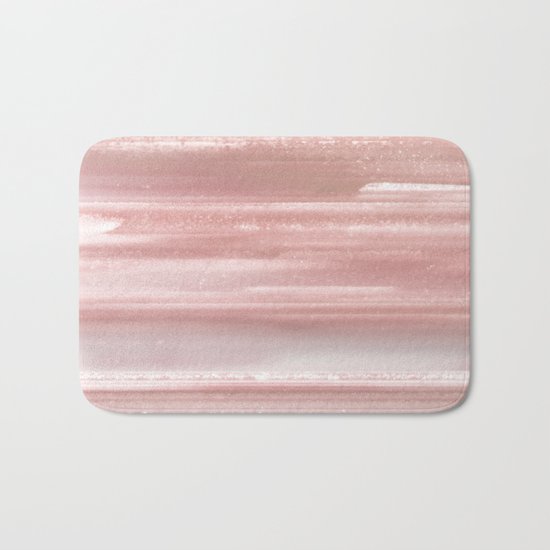 Geode Crystal Rose Gold Pink Bath Mat