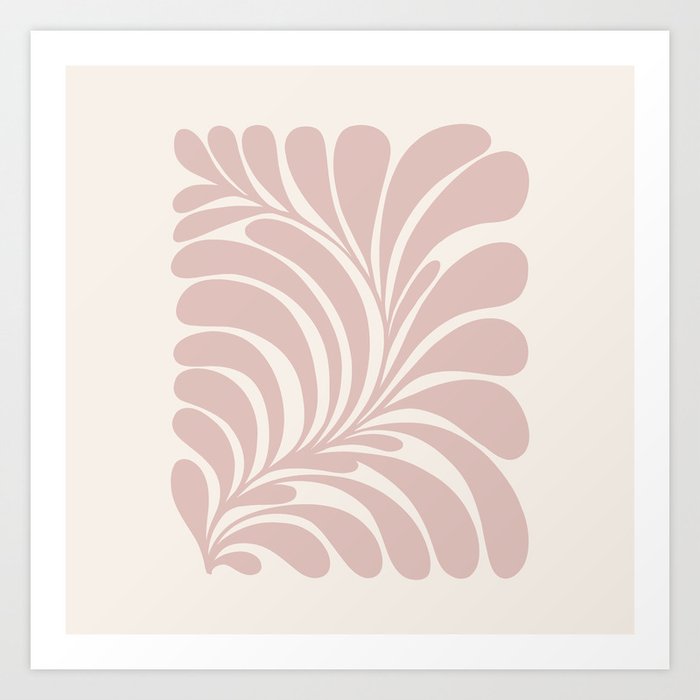 Matisse Seaweed from the beach 1. Blush on Ivory Art Print