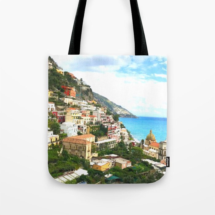 Amalfi Coast in Positano Italy Tote Bag