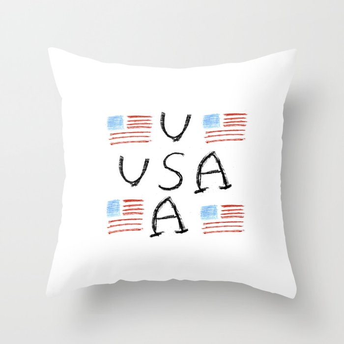 Flag of Usa 6- america,us,united states,american,spangled,star and strips Throw Pillow