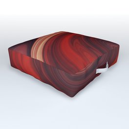 Orange, Red, Brown Abstract Hurricane Shape Design Outdoor Floor Cushion
