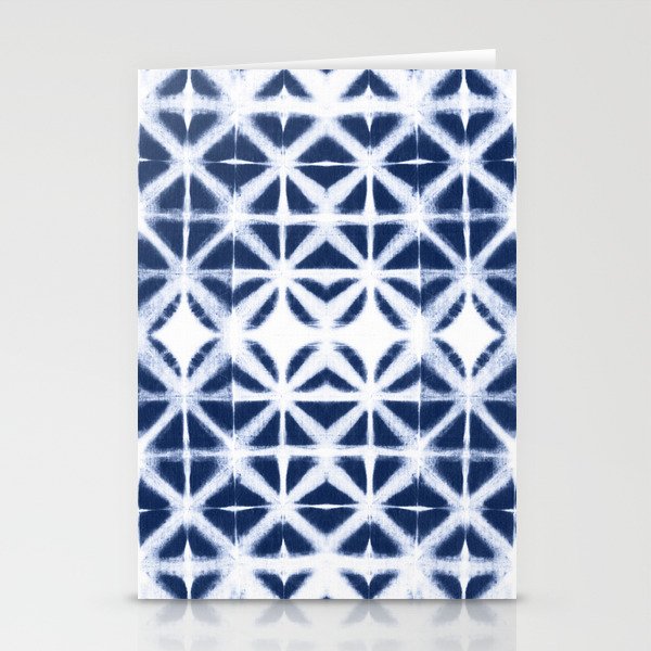 Moroccan design white and indigo blue Stationery Cards