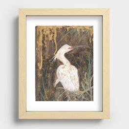 Snowy Egret Recessed Framed Print