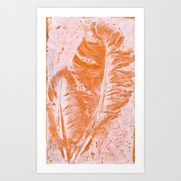 Orange Feathers Art Print