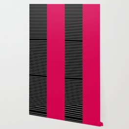 Striped Block Solid Pink Wallpaper