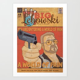 The Big Lebowski Comic Style Print Art Print