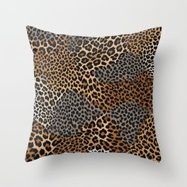 Modern Luxury White Leopard Elegant Collection Throw Pillow
