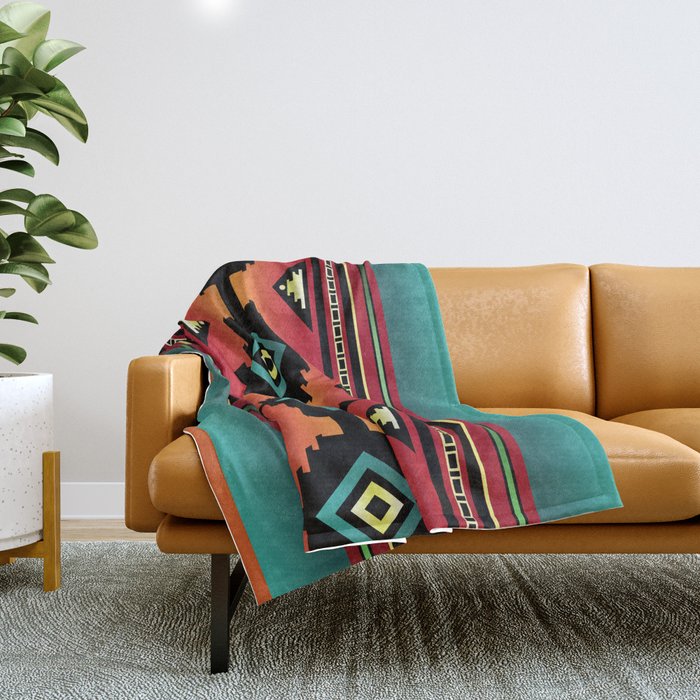 Navajo Canyon Throw Blanket by Visionary Sea Society6