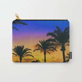 Beach Sunset throw Palm Trees Carry-All Pouch