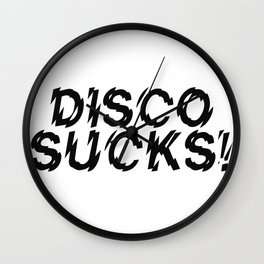 Disco Demolition Night Wall Clock | Pop Surrealism, Typography, Music 