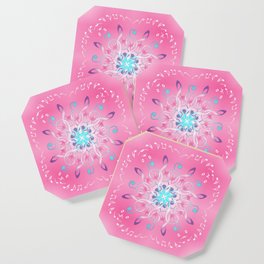 Music Notes In Pink Coaster