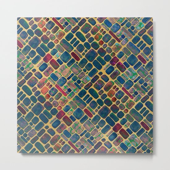 Abstract Tile Mosaic 2 Metal Print