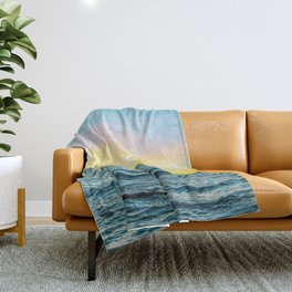 Sunset Over Lake Superior | Travel Photography and Collage Throw Blanket