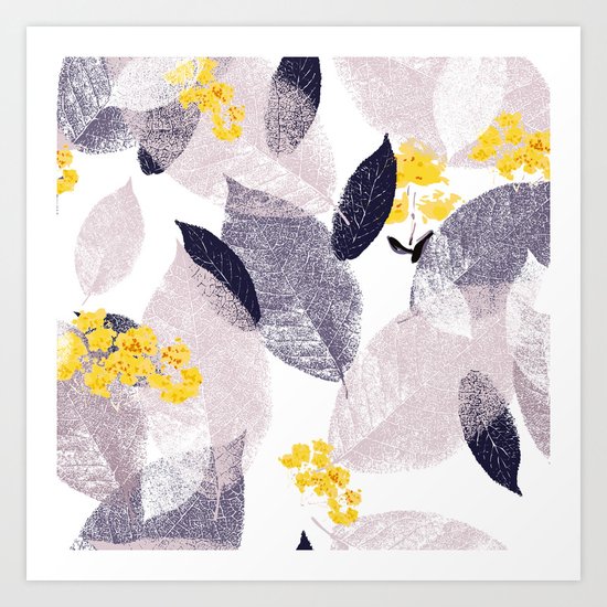 Abstract leaves Art Print