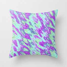 Colorful Ripples 3 Throw Pillow