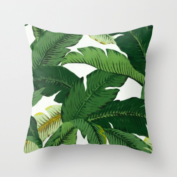 banana leaf print pillow