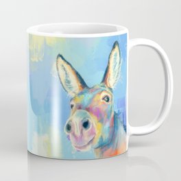Carefree Donkey - Digital and Colorful Animal Illustration Mug