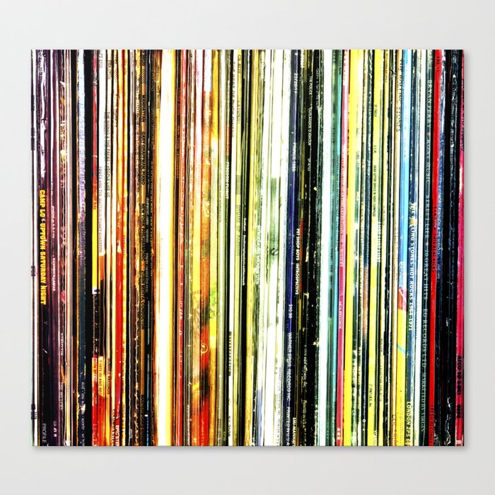 a rainbow of records! Canvas Print