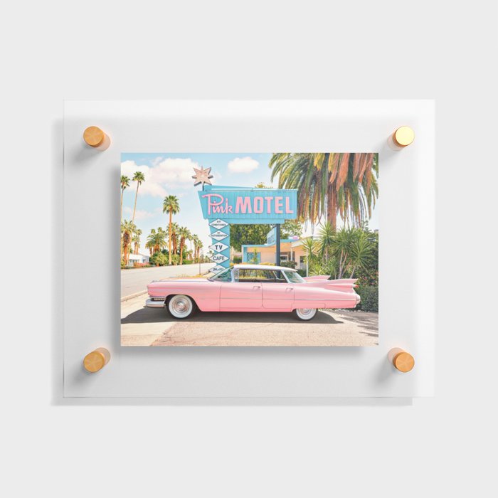 Pink Motel Floating Acrylic Print