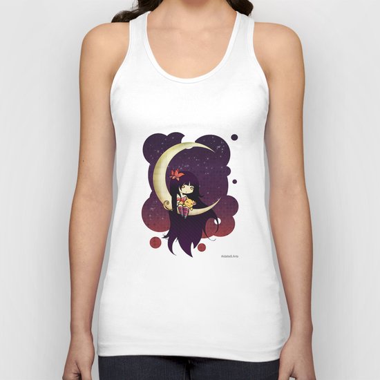 Golden Butterfly Moon Unisex Tank Top