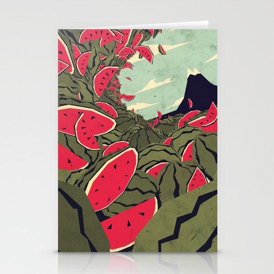 Watermelon surf dream Stationery Cards
