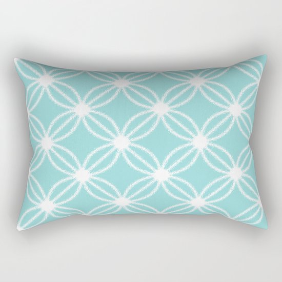 Abstract Circle Dots Mint Rectangular Pillow
