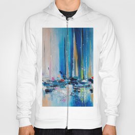 Boats in the morning lake Hoody