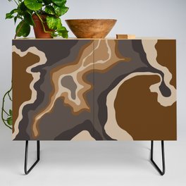 Moody Brown Swirl Credenza