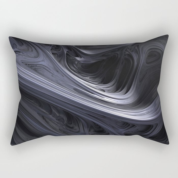 surreal futuristic abstract digital 3d fractal design art Rectangular Pillow