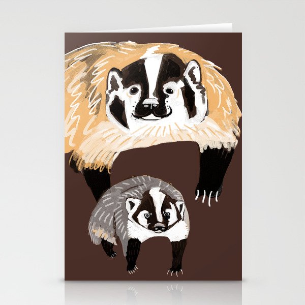 American badger mommy Stationery Cards