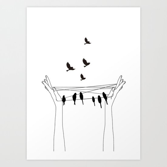 Cat S Cradle Art Print By Nadja1 Society6