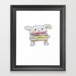 burger dog Framed Art Print