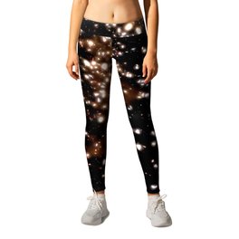 GOLD RAIN or DUST TO DUST Leggings | Dust, Black and White, Golddust, Painting, Realism, 3D, Gold, Abstract, Rain, Golded 