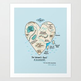 The Introvert's Heart Art Print