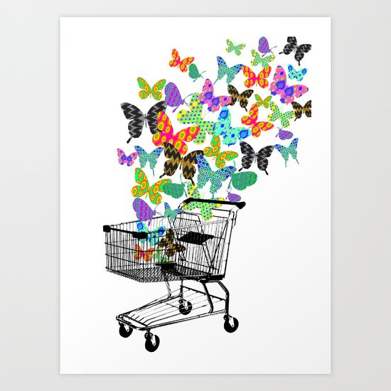 Urban Butterflies Art Print