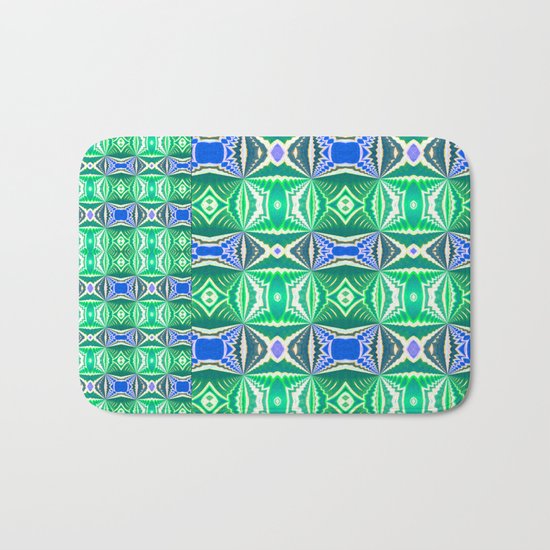 Green Mosaic Bath Mat