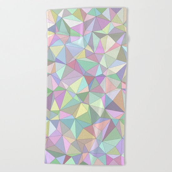 Happy triangles Beach Towel