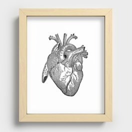 Vintage Anatomy Heart Recessed Framed Print