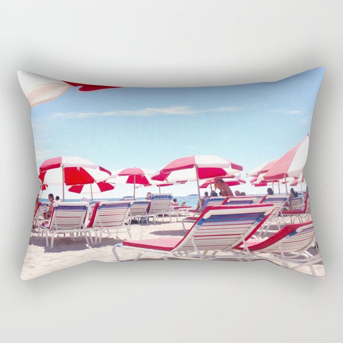 South Beach Umbrellas Rectangular Pillow