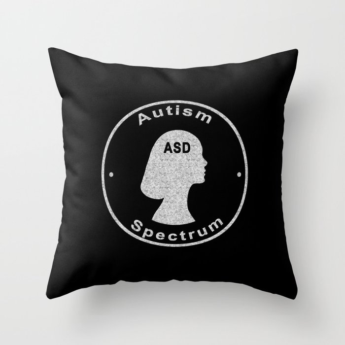 Autism Spectrum Disorder, ASD, Psychology Concept Throw Pillow