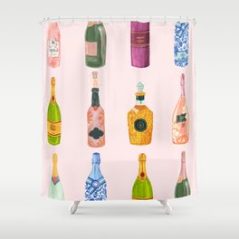 Champagne Drinks  Shower Curtain